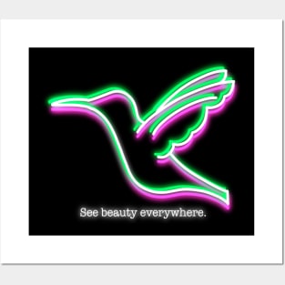 Neon - Hummingbird Posters and Art